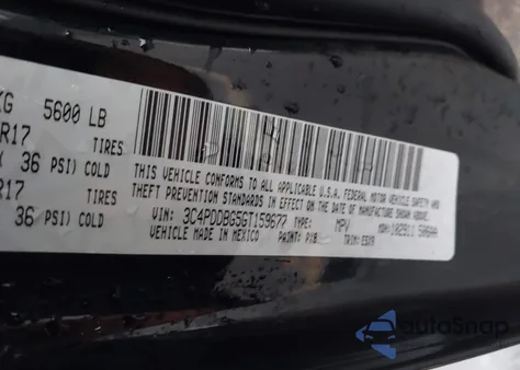 2016 Dodge Journey Sxt из США, поврежденный, VIN 3C4PDDBG5GT159677